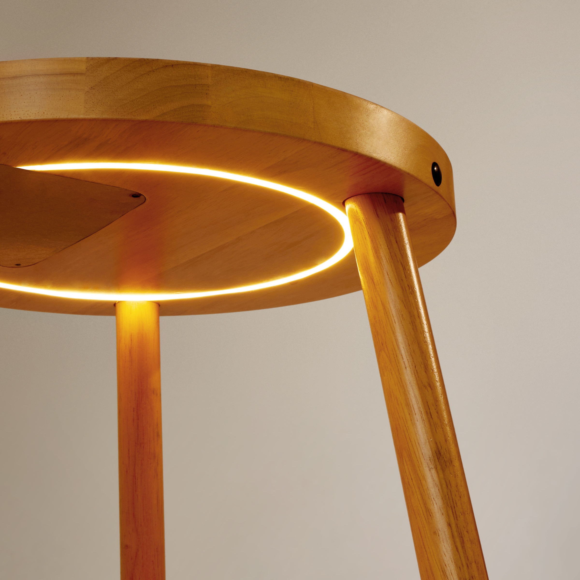 Candeeiro de Pé com Mesa Incorporada Pisano Natural-7