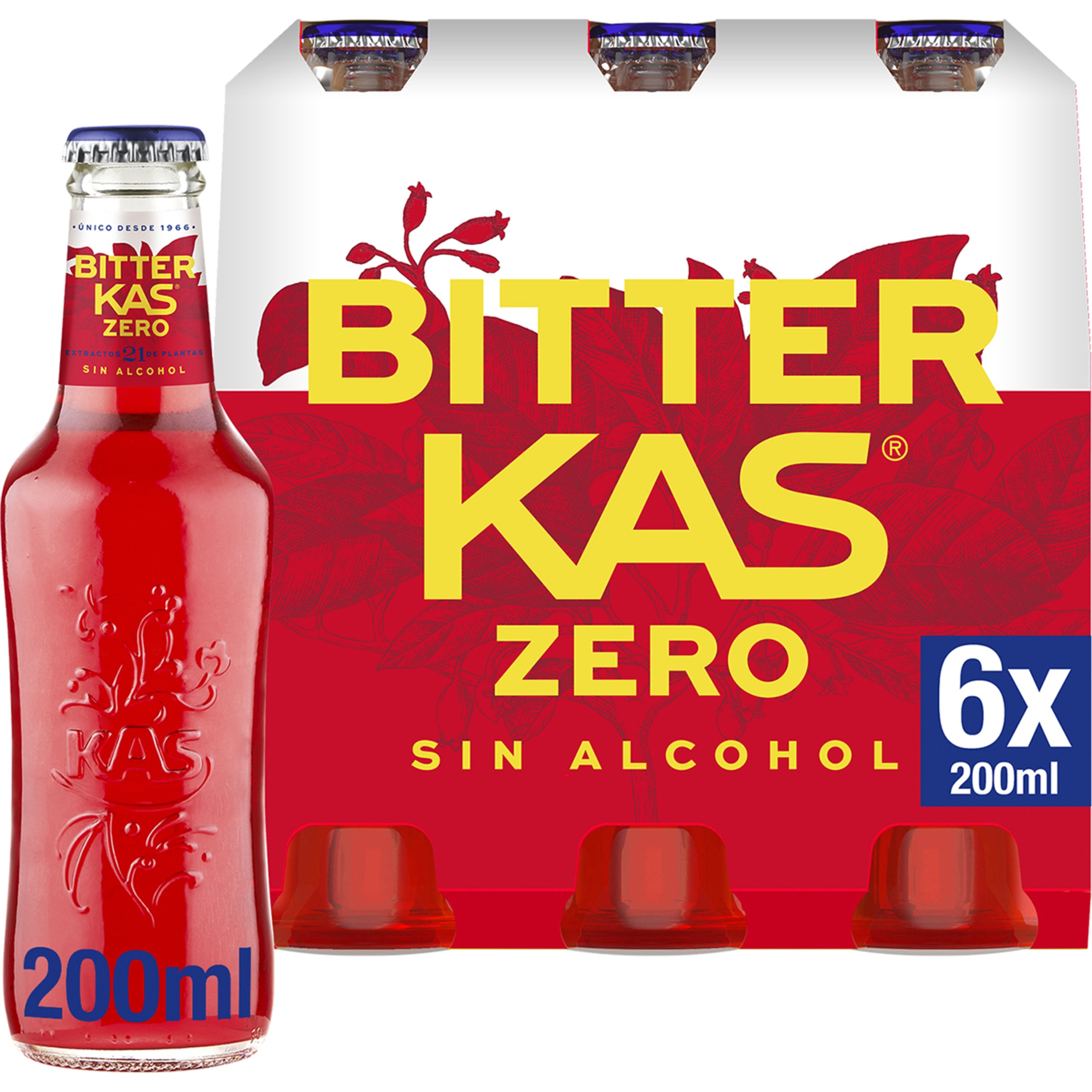 bebida refrescante amarga de extractos de plantas Zero azúcar sin alcohol pack 6 botellas 20 cl