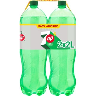 refresco de lima limón sin azúcar sin colorantes con gas pack 2 botellas 2 l - Seven Up Zero