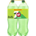 Limetten-Zitronengetränk ohne Zucker und Farbstoffe mit Kohlensäure 2er-Pack Flaschen 2 l