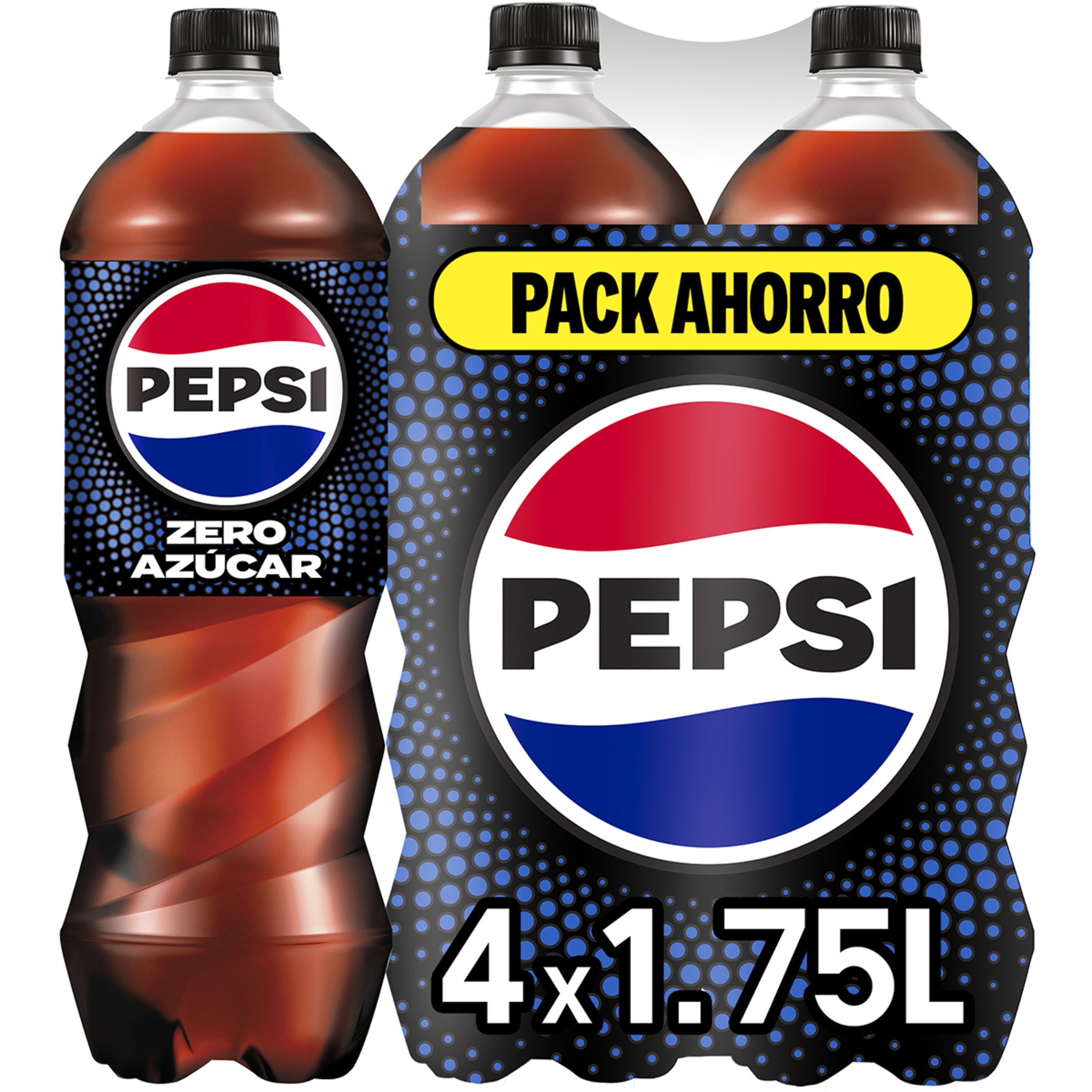 refresco de cola sin azúcar pack 4 botellas 1,75 l