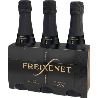Espumante Cava Cordon Negro Pack 3 garrafa 18 cl - Freixenet