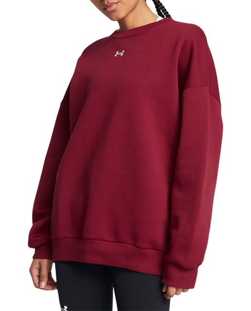 Imagen 0 de Sudadera casual de mujer Rival Fleece Os Crew-Red Under Armour