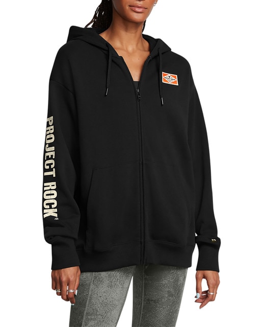 Imagen 0 de Sudadera casual de mujer Pjt Rck Hwt Fz Hard At Wrk-Blk Under Armour