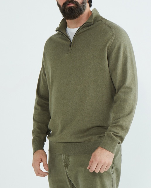 Imagen 0 de Jersey hombre media cremallera tallas grandes