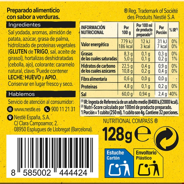 Brühwürfel Karton 128 g