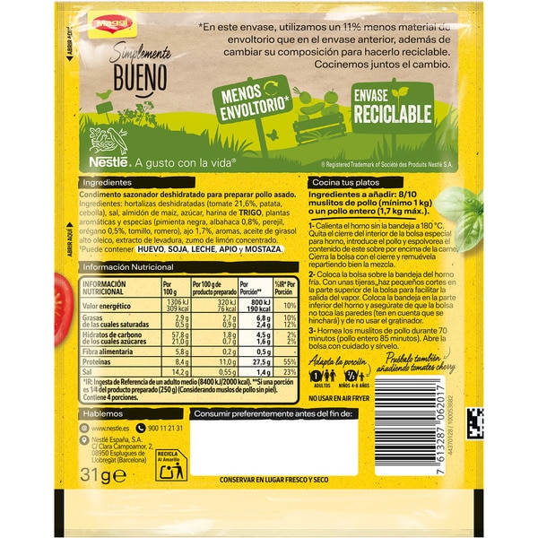 juicy Mediterranean diet for chicken sachet 31 g