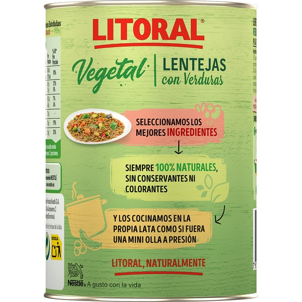 Vegetal Linsen mit Gemüse glutenfrei Dose 430 g