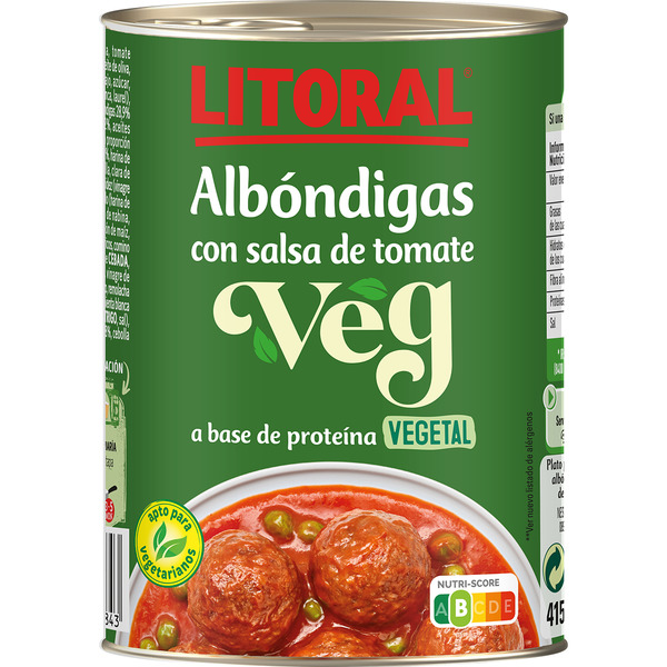 Fleischklöpse mit Tomatensauce auf pflanzlicher Proteinbasis Flacon 415 g