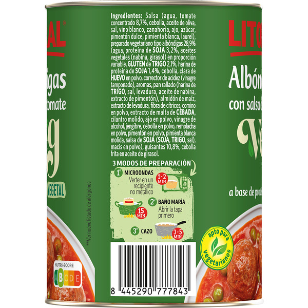 Fleischklöpse mit Tomatensauce auf pflanzlicher Proteinbasis Flacon 415 g