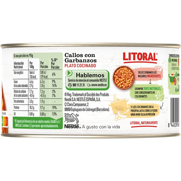 Kutteln mit Kichererbsen glutenfrei Dose 370 g