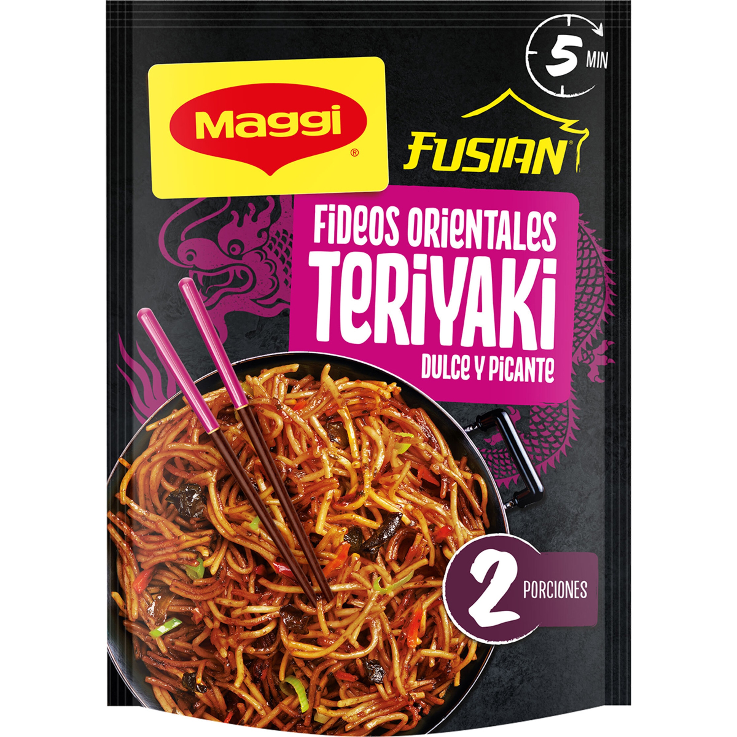fideos orientales Fried noodles teriyaki envase 130 g