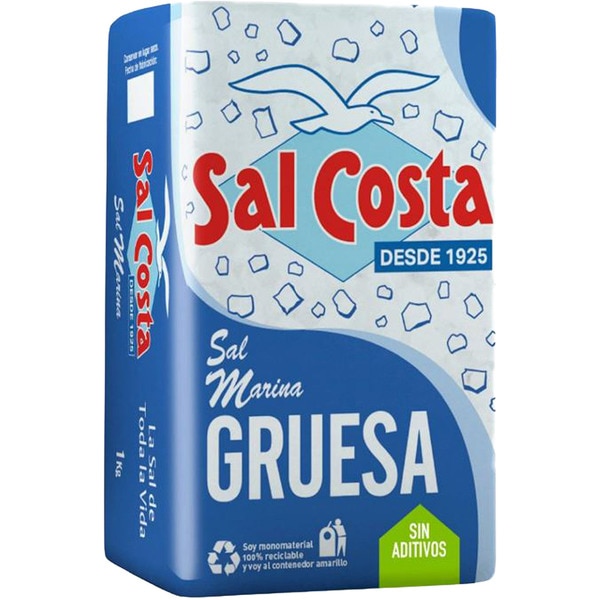 Grobes natürliches Meersalz ohne Zusatzstoffe Paket 1 kg