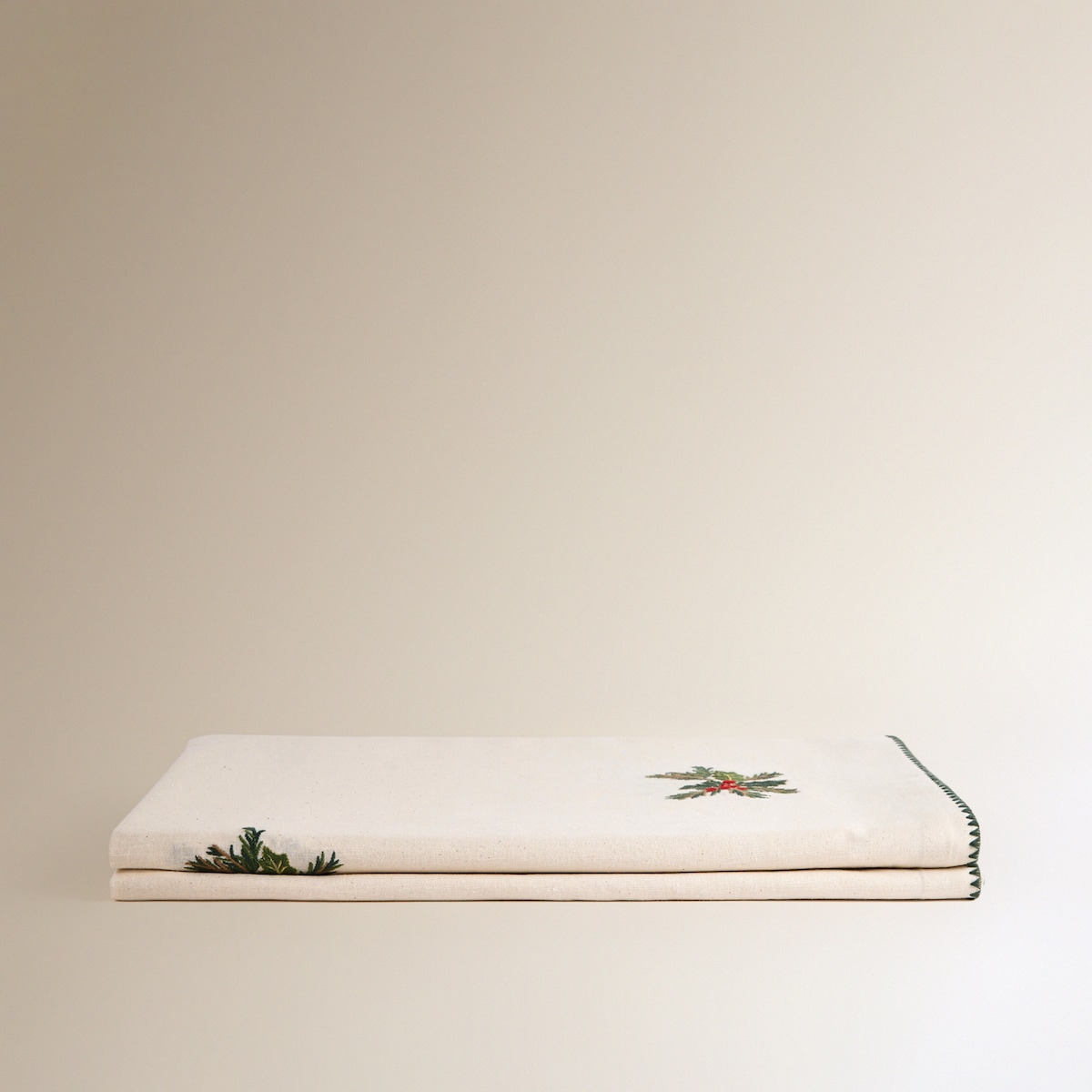 Toalha de Mesa de Algodão e Linho Holly Emb Linho-2