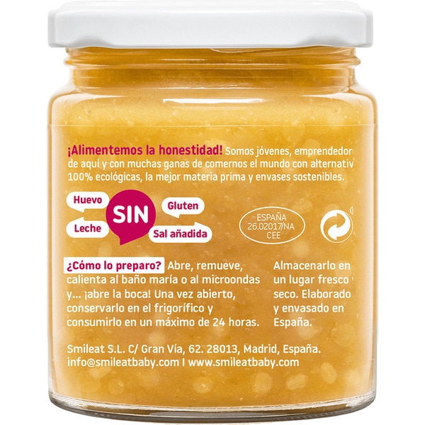 Cachitos Gläschen mit roten Linsen und Quinoa 100% ökologisch und glutenfrei ab 10 Monaten Behälter 230 g