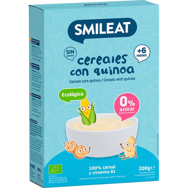 organic cereal baby food with quinoa for 4+ months container 200 g And 0% sugar