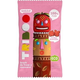 Triboo snacks de fresa y manzana 100% fruta ecológico desde 3 años bolsa 25 g - Smileat
