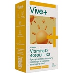 Vitamin D 4000UI + K2 stärkt das Immunsystem und trägt zum Muskel- und Knochenschutz bei Box 30 Kapseln