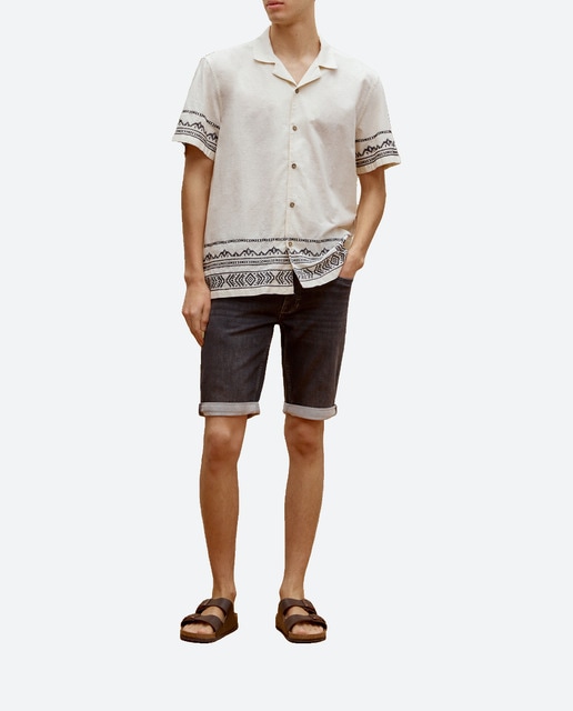 Imagen 0 de Bermuda vaquera de punto para hombre