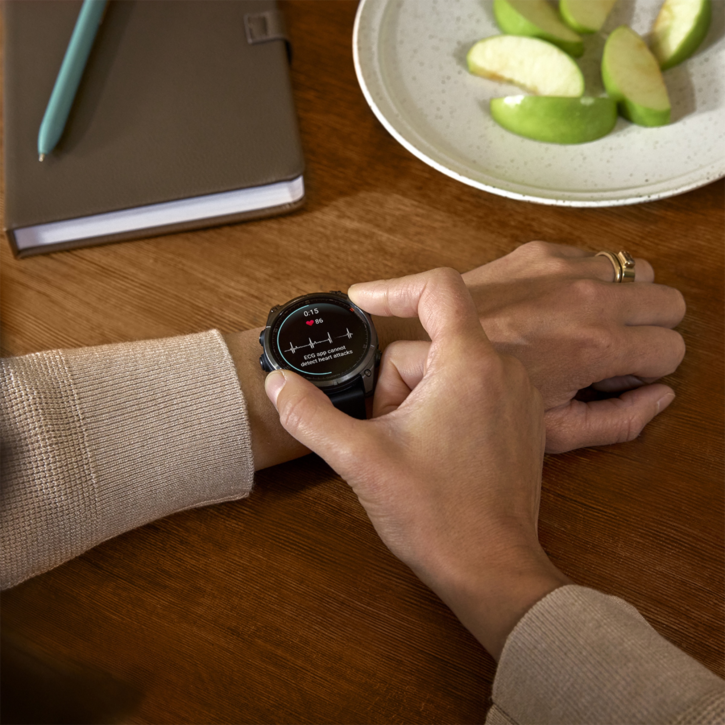 Relógio Smartwatch Fenix 8 Pro LTE 47mm Zafiro Amoled Correia em Pele Titânio Preto-6