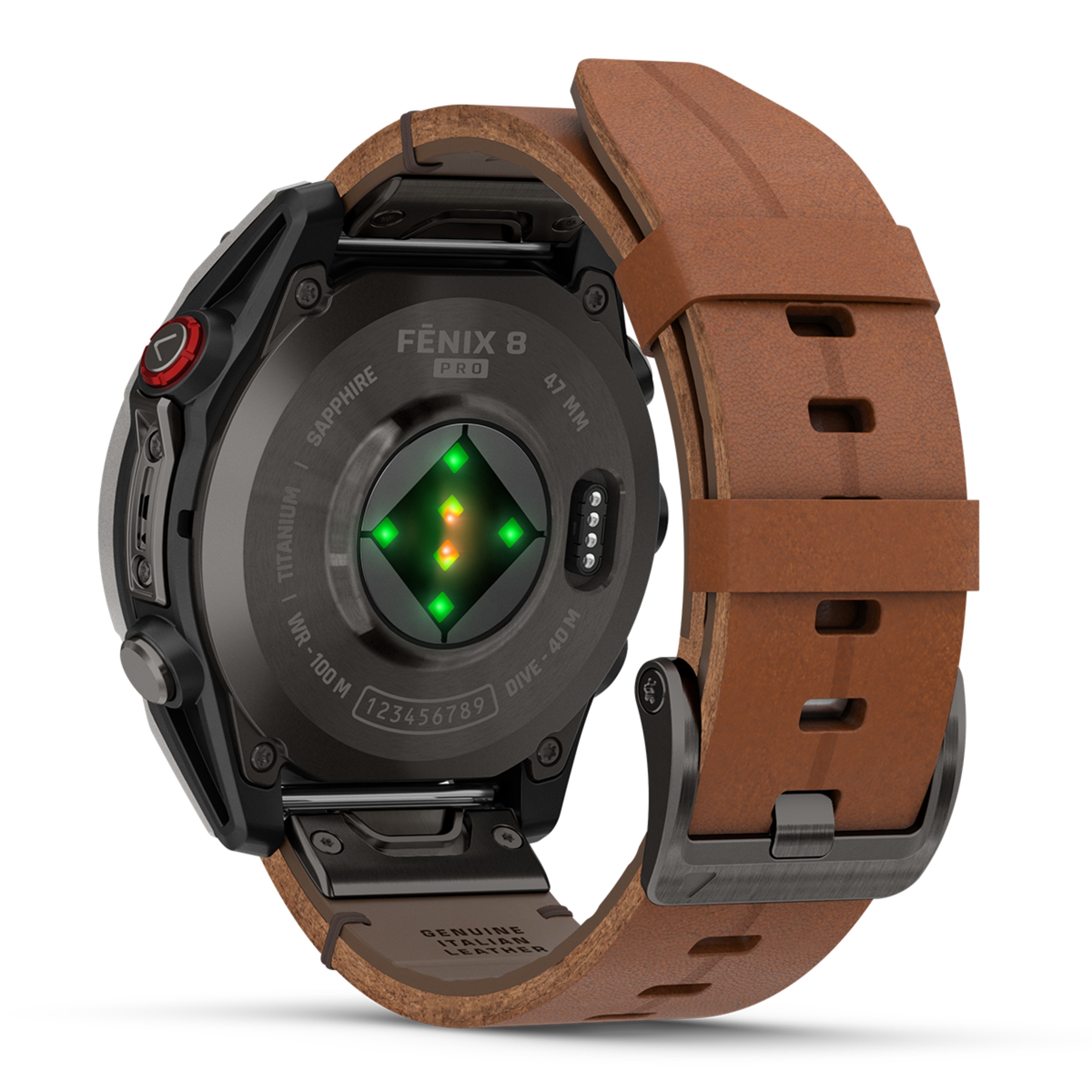 Relógio Smartwatch Fenix 8 Pro LTE 47mm Zafiro Amoled Correia em Pele Titânio Preto-5