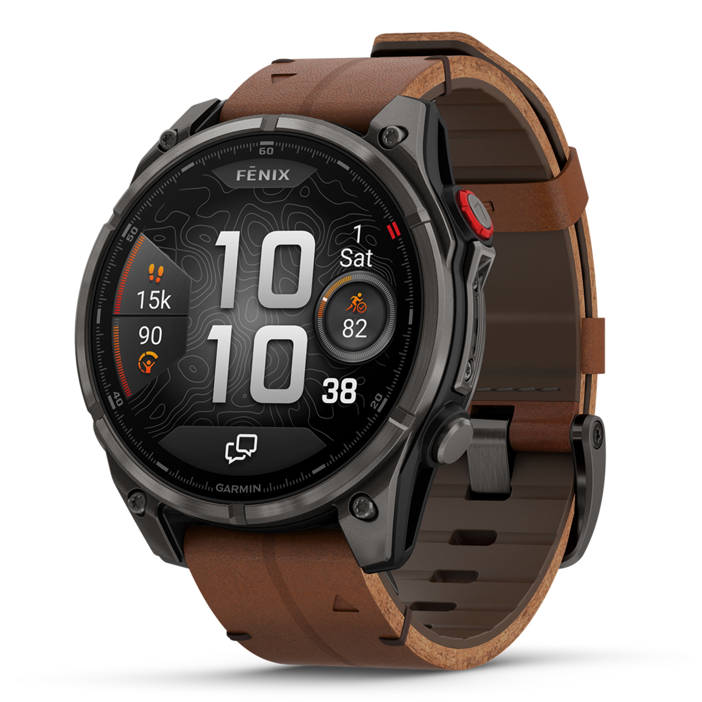 Imagem 0 de Relógio Smartwatch Fenix 8 Pro LTE 47mm Zafiro Amoled Correia em Pele