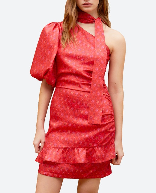 Imagen 0 de Vestido corto con volante