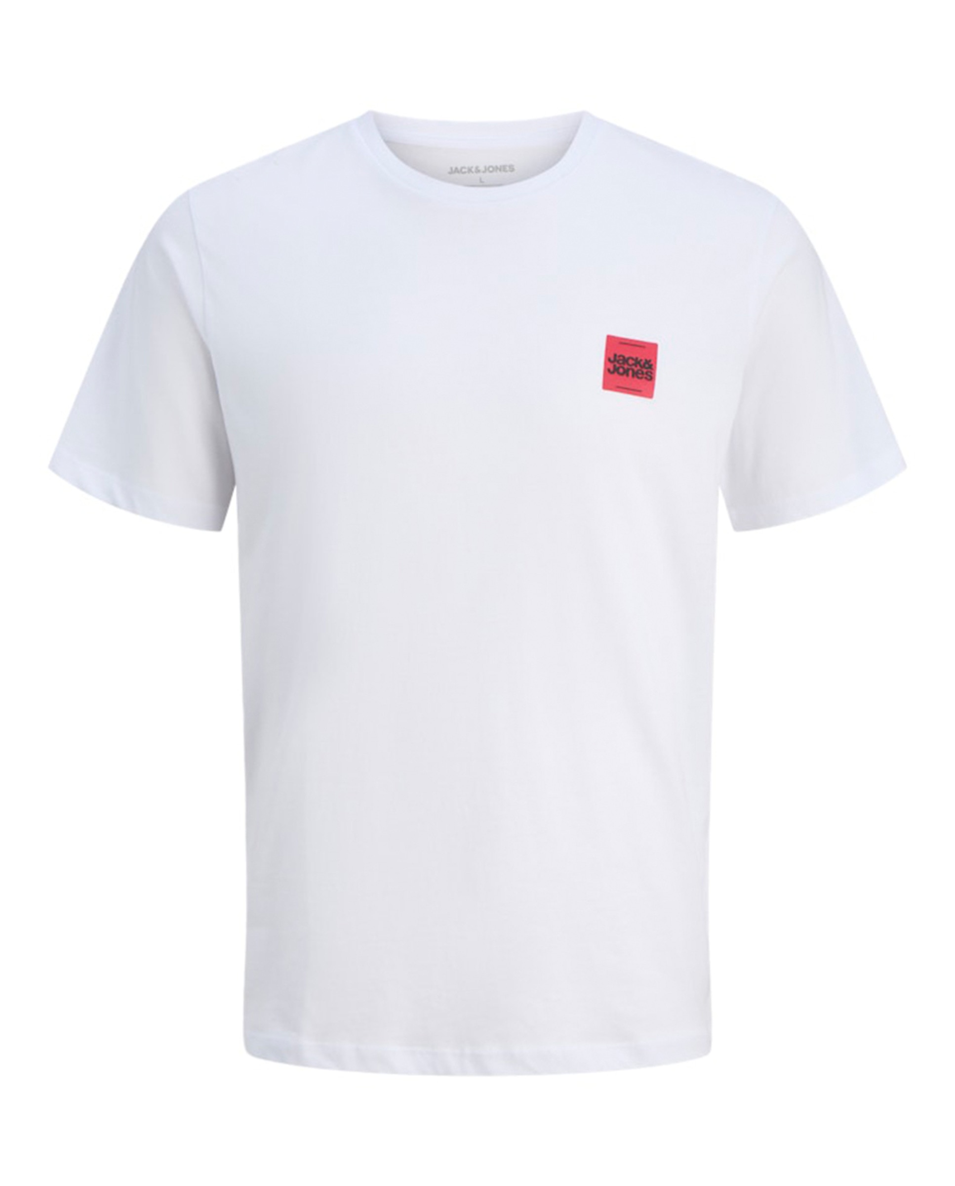 T-shirt de Manga Curta com Estampado Lateral Branco-6