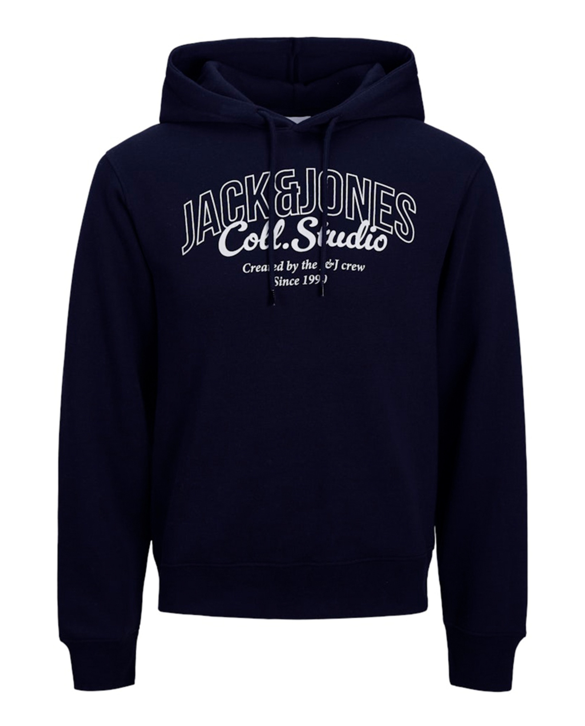 Sweatshirt com Capuz e Estampado à Frente Azul-marinho-6