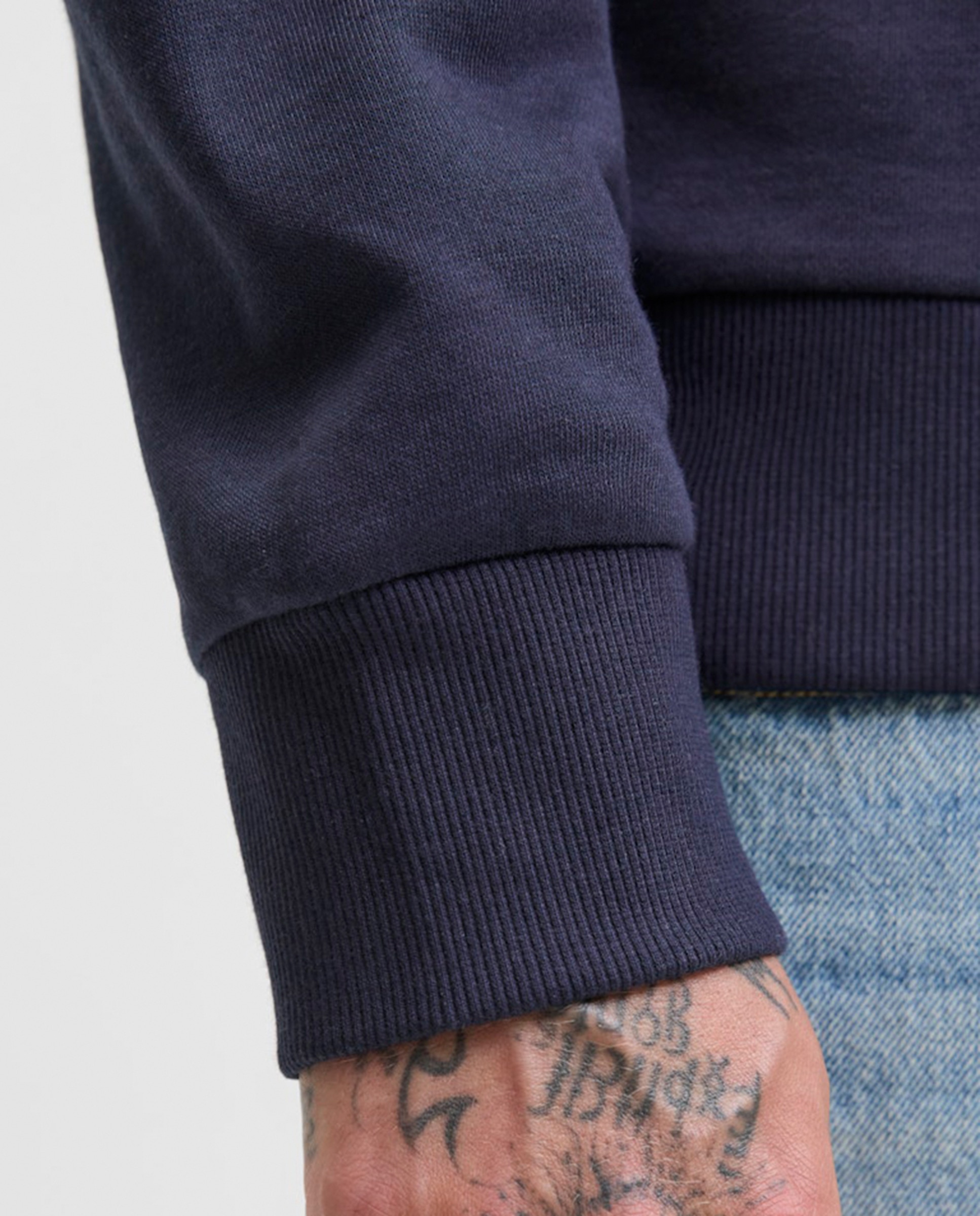 Sweatshirt com Capuz e Estampado Lateral Azul-4