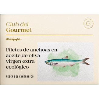 Filetes de Anchova em Azeite Virgem extra Ecológico lata 55 g - Club Del Gourmet