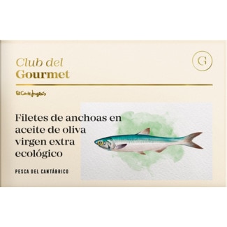 Filetes de Anchova em Azeite Virgem extra Ecológico lata 120 g - Club Del Gourmet