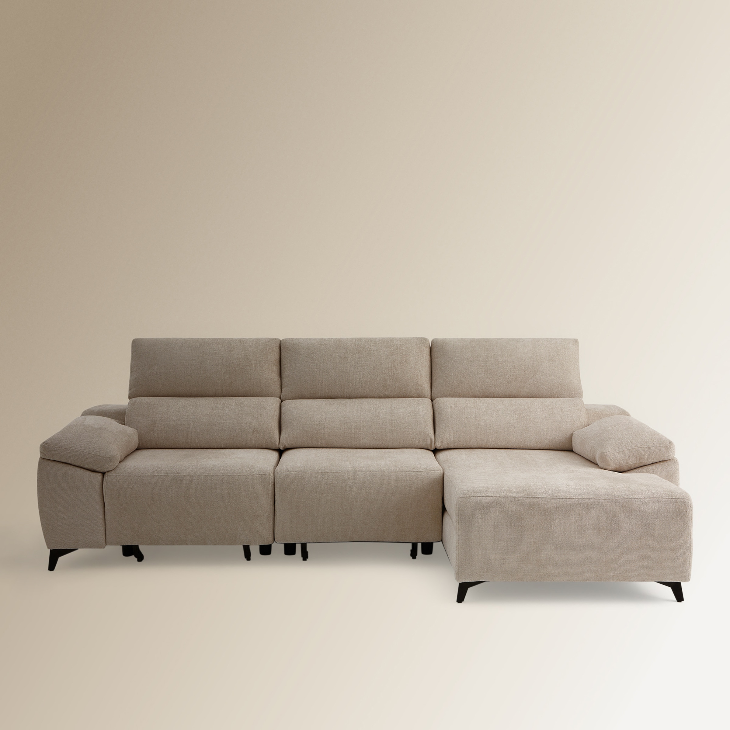 Imagem 0 de Sofá de 5 Lugares com 2 Assentos Deslizantes e Chaise-longue Direita Fedra