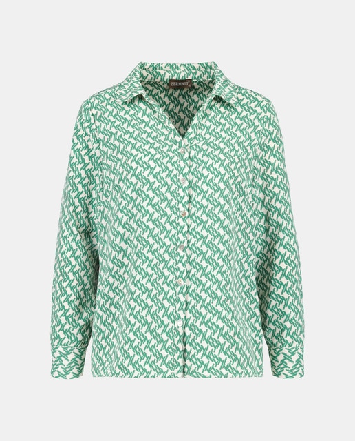 Imagen 0 de Camisa de mujer estampada manga larga
