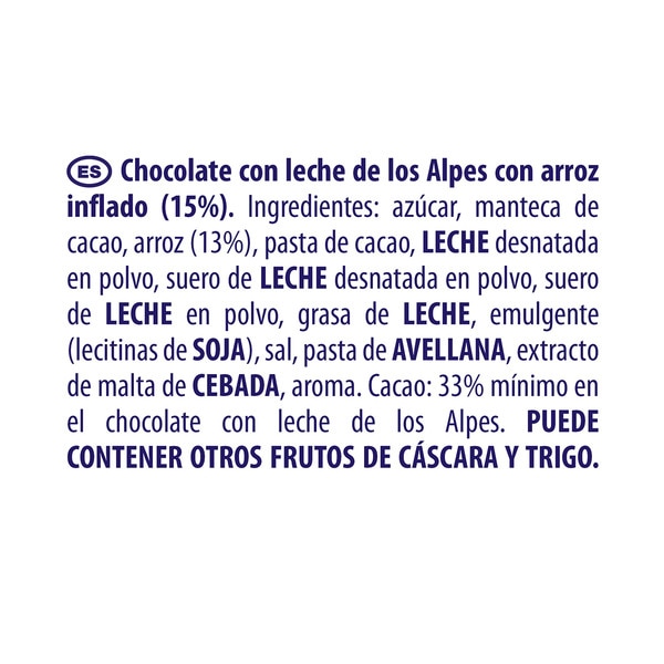 knuspriger Schokoladen-Turrón mit Trüffelreis Tafel 100 g