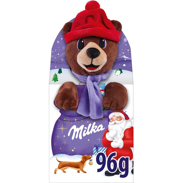 Schokola mit Kuscheltier, verschiedene Designs je nach Bestand sortiert Karton 96 g