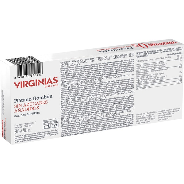 Supreme Quality banana nougat with no added sugar tablet 200 g