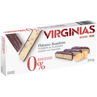 turrón de plátano 0% azúcares añadidos Calidad Suprema tableta 200 g - Virginias