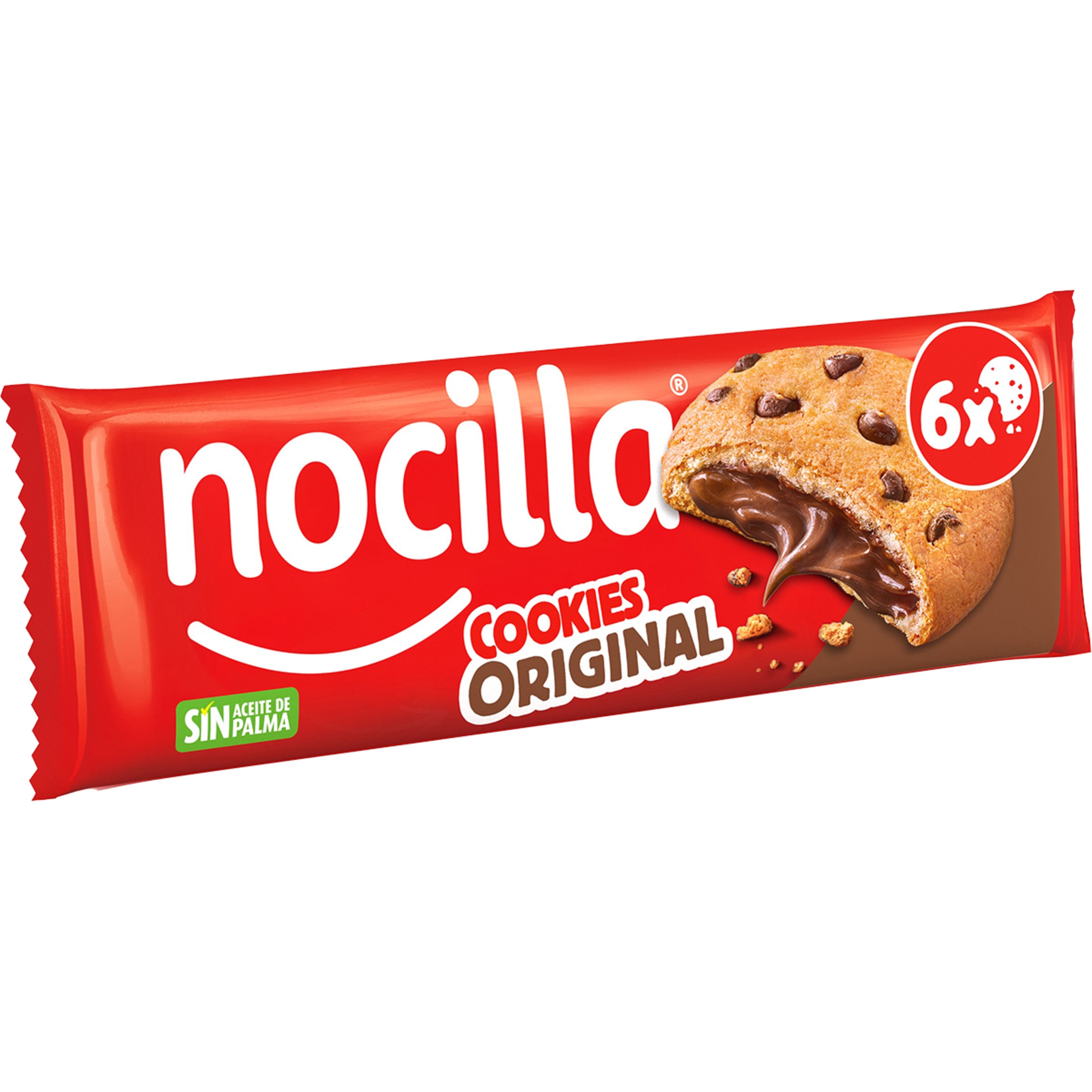 cookies rellenas de Nocilla original sin aceite de palma 6 unidades paquete 120 g