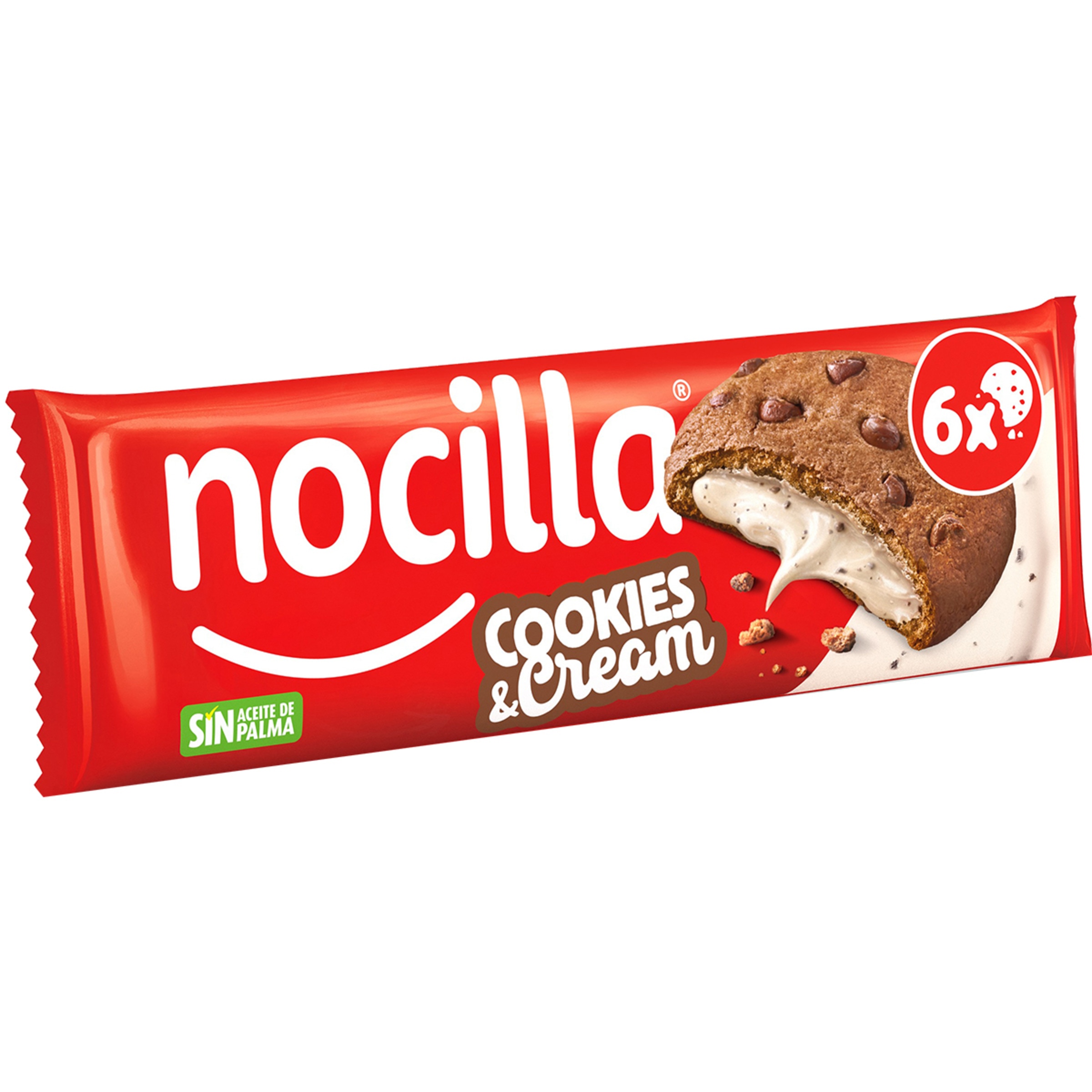 cookies rellenas de nocilla cookies and cream sin aceite de palma 6 unidades paquete 120 g