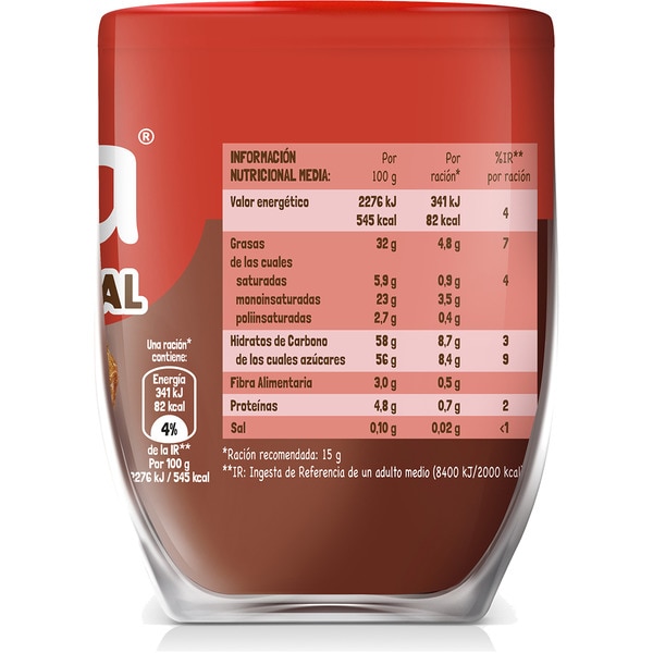 Kakao-Haselnuss-Creme original, glutenfrei und ohne Palmöl Becher 360 g