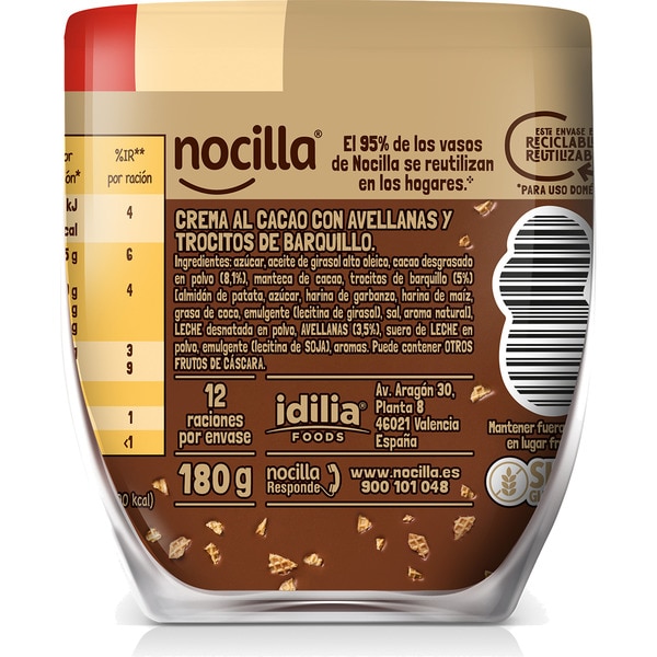 Crunchy Kakao- und Haselnusscreme Becher 180 g