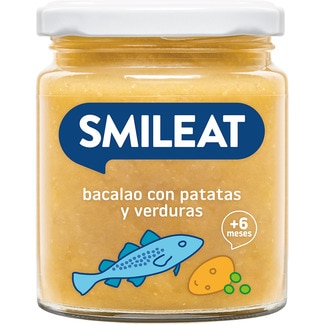 tarrito de bacalao con patatas y verduras desde 6 meses envase 230 g - Smileat