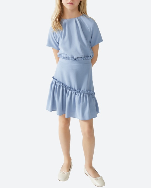 Imagen 0 de Falda de ceremonia de niña con volante