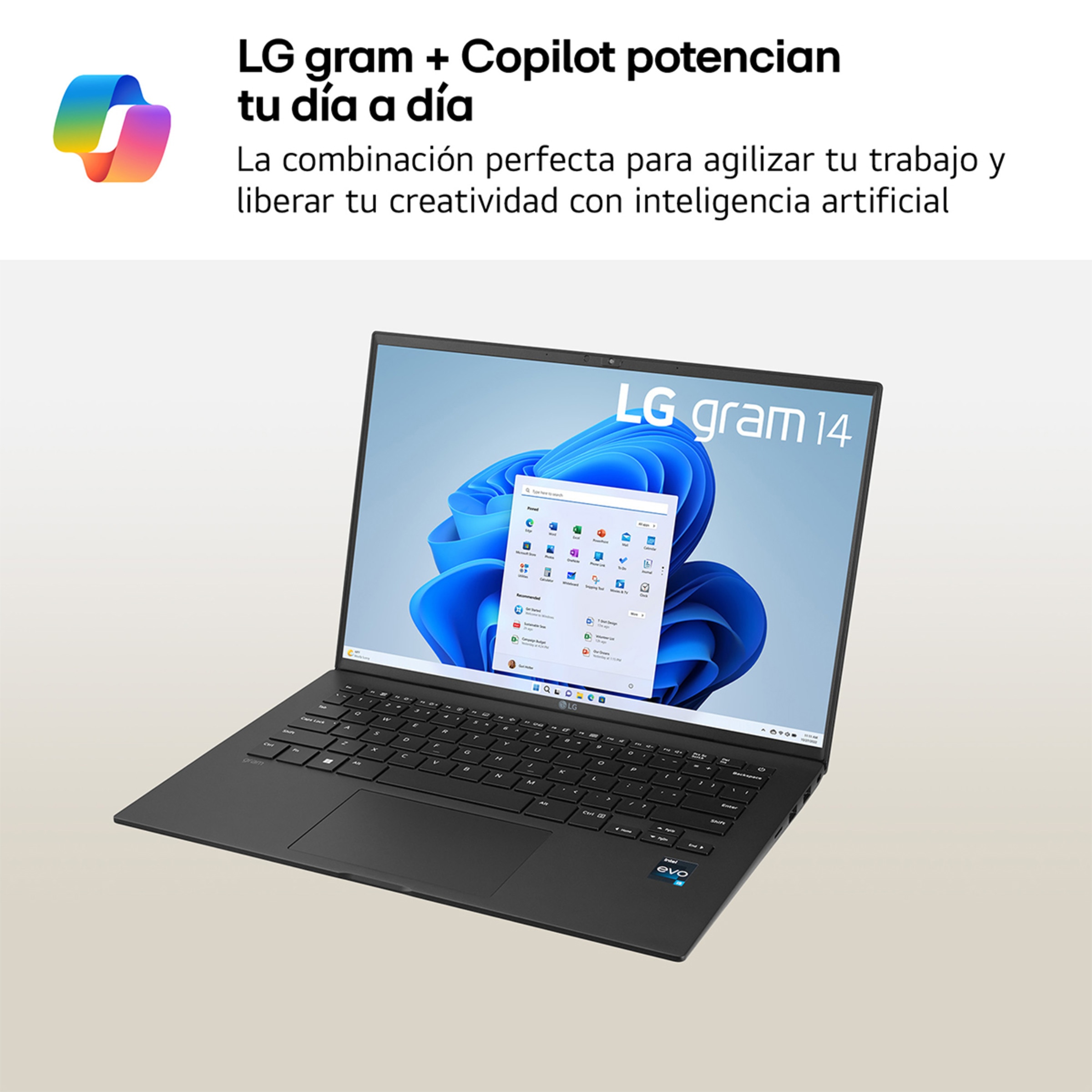 Portátil LG gram 14Z90RU, i5-1334U, 16GB, 512GB SSD, 14", W11 Negro-2