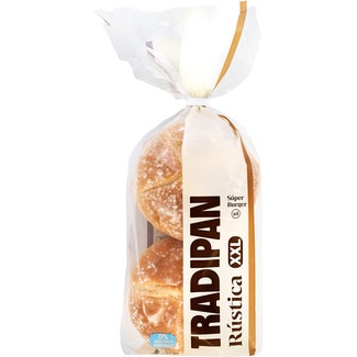 pan de hamburguesa rústica XXL bolsa 400 g - Tradipan