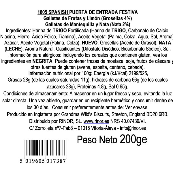 Butterkekse mit Schokoladenchips und Orange in Dose 200 g