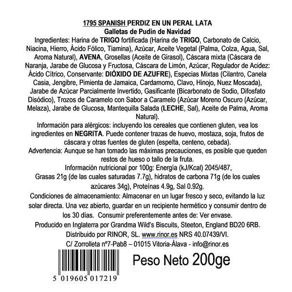 Weihnachtspudding-Kekse Dose 200 g