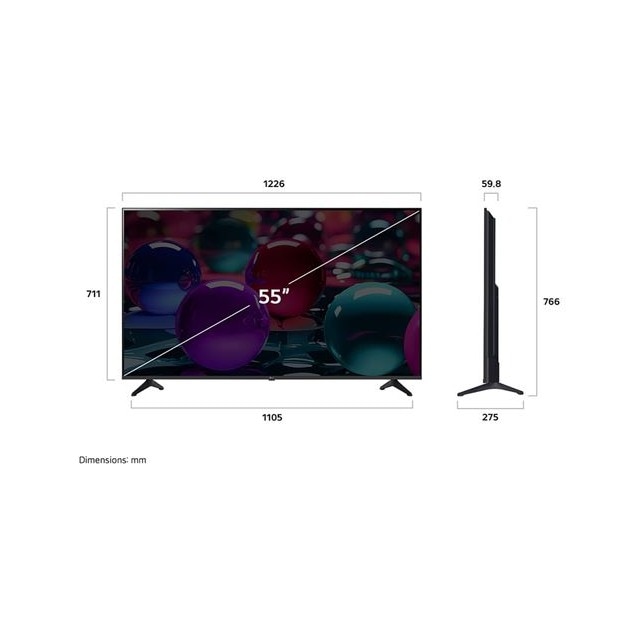 TV LG 55" ( 140 cm) LED UHD 4K 55UA7300 (2025) Smart TV 3