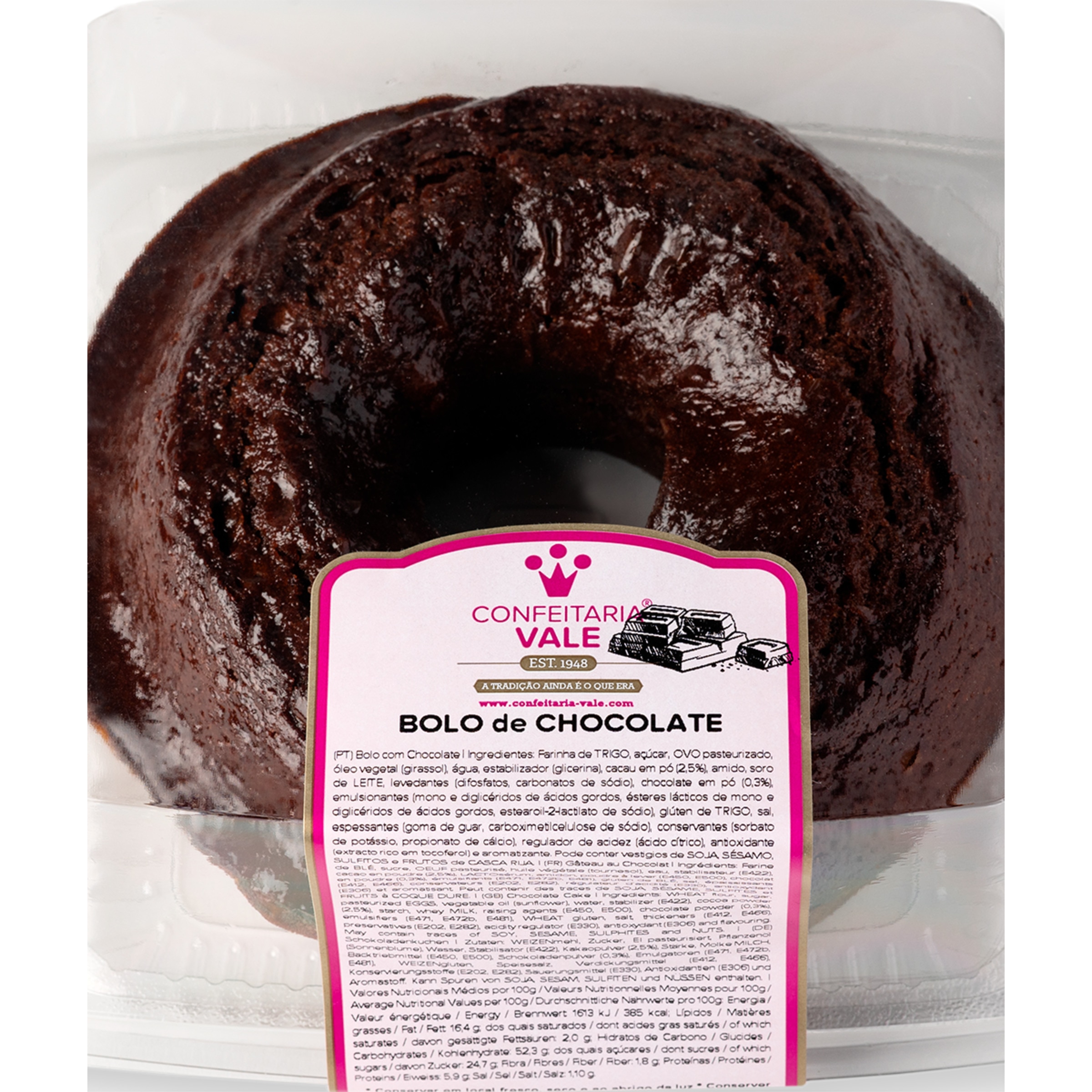 Bolo d´Avó de Chocolate embalagem 500 g